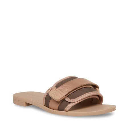 Sandalias de Diapositivas Steve Madden Janelle Mujer Marrones Claro | ES OTSE10